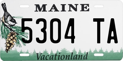 ME license plate 5304TA