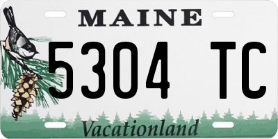 ME license plate 5304TC