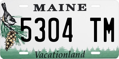 ME license plate 5304TM