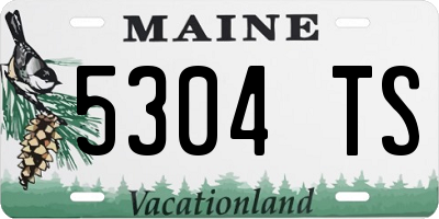 ME license plate 5304TS