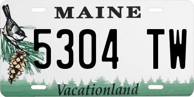 ME license plate 5304TW