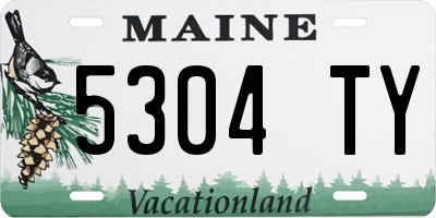 ME license plate 5304TY
