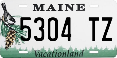 ME license plate 5304TZ