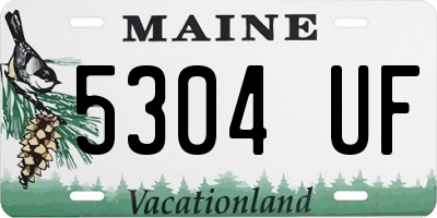 ME license plate 5304UF