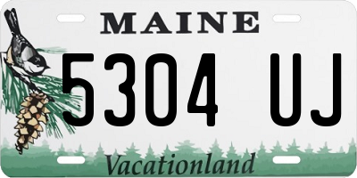 ME license plate 5304UJ