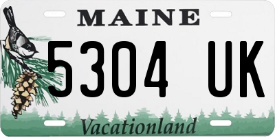 ME license plate 5304UK