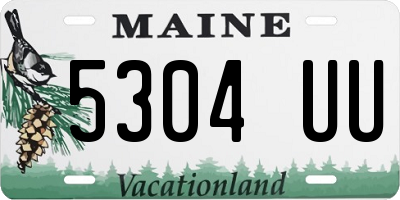 ME license plate 5304UU