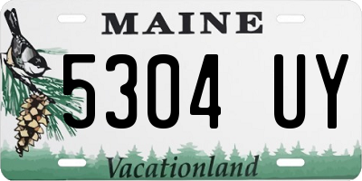 ME license plate 5304UY