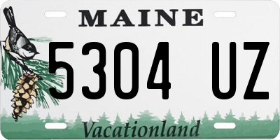 ME license plate 5304UZ