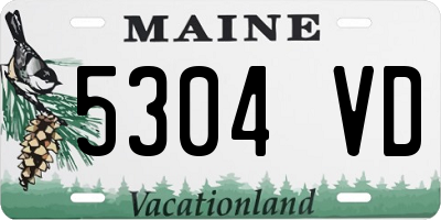 ME license plate 5304VD