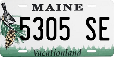 ME license plate 5305SE
