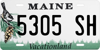ME license plate 5305SH
