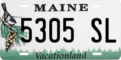 ME license plate 5305SL