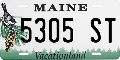 ME license plate 5305ST