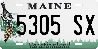 ME license plate 5305SX