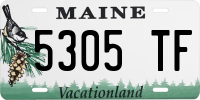 ME license plate 5305TF