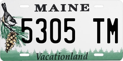 ME license plate 5305TM