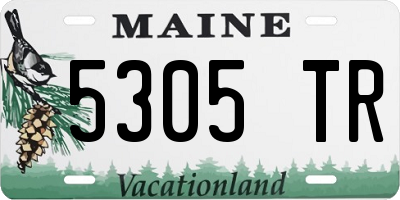 ME license plate 5305TR