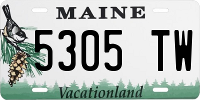 ME license plate 5305TW
