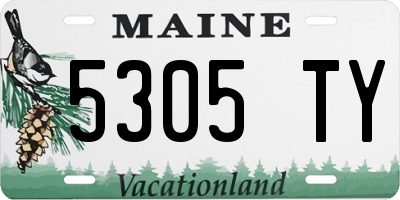 ME license plate 5305TY
