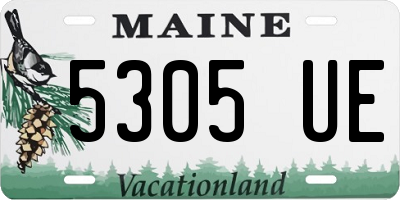 ME license plate 5305UE