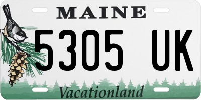 ME license plate 5305UK