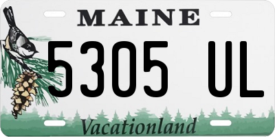 ME license plate 5305UL