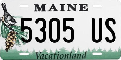 ME license plate 5305US
