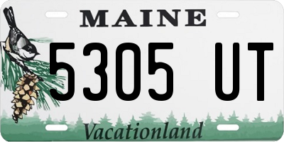 ME license plate 5305UT