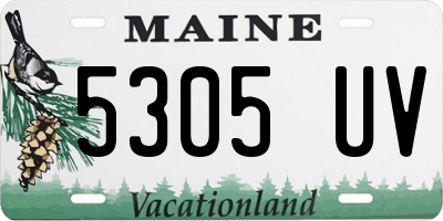 ME license plate 5305UV