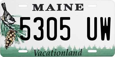 ME license plate 5305UW