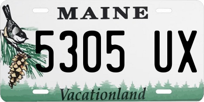 ME license plate 5305UX