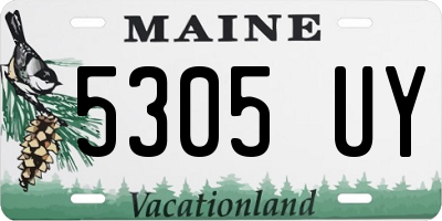 ME license plate 5305UY