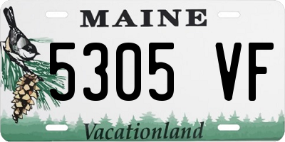 ME license plate 5305VF