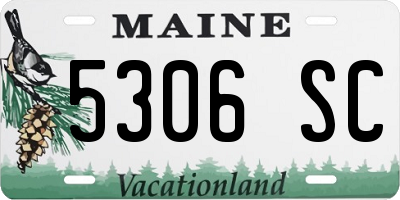 ME license plate 5306SC