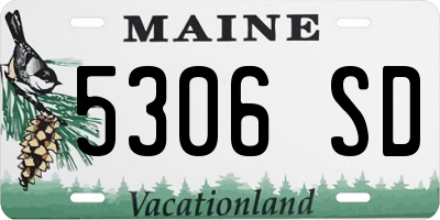 ME license plate 5306SD
