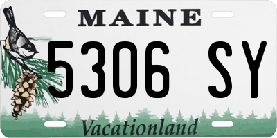 ME license plate 5306SY