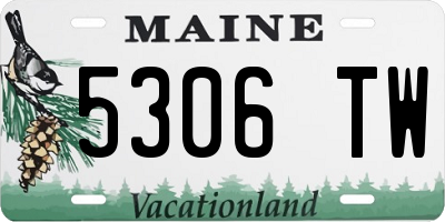 ME license plate 5306TW