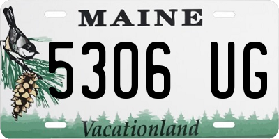 ME license plate 5306UG