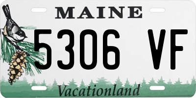 ME license plate 5306VF