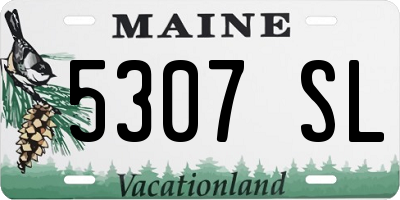 ME license plate 5307SL