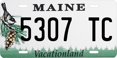 ME license plate 5307TC