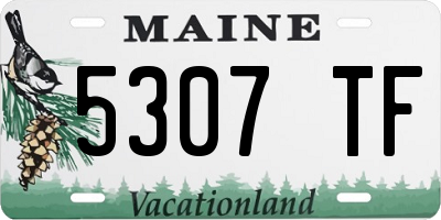 ME license plate 5307TF