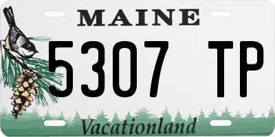 ME license plate 5307TP