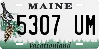 ME license plate 5307UM