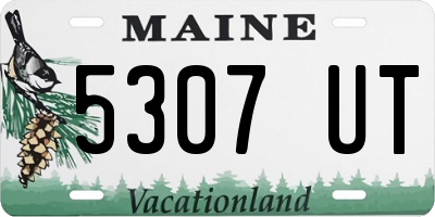 ME license plate 5307UT