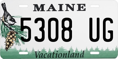 ME license plate 5308UG