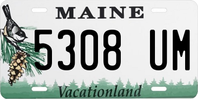 ME license plate 5308UM