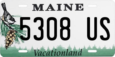 ME license plate 5308US