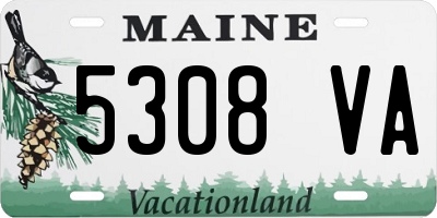 ME license plate 5308VA